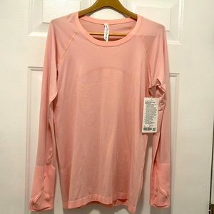 Lululemon swiftly tech long sleeve 2.0 pink long sleeve size 12.
